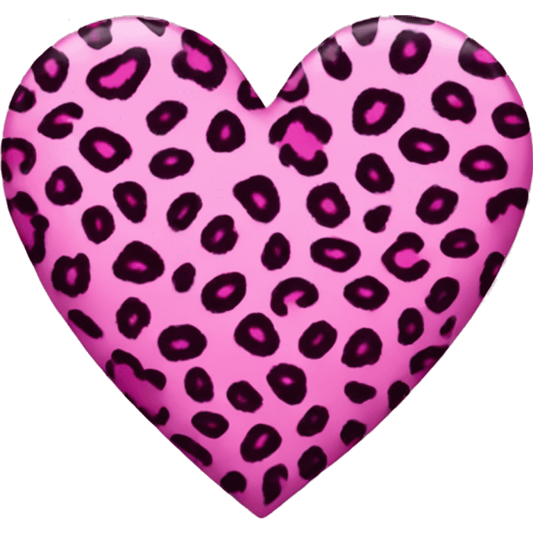 pink leopard print heart emoji