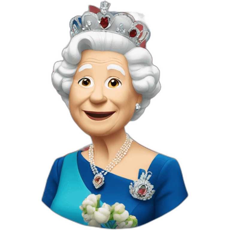 Queen Elizabeth waving emoji