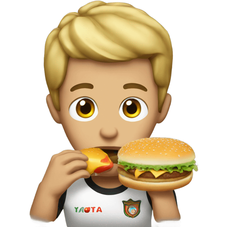 Cristiano eating burger emoji