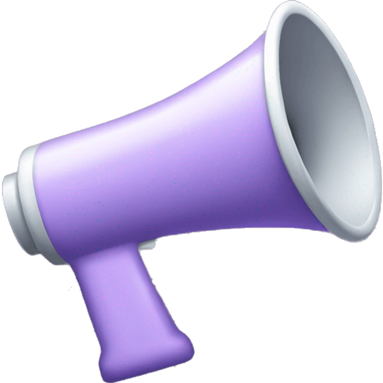 Pale purple megaphone emoji