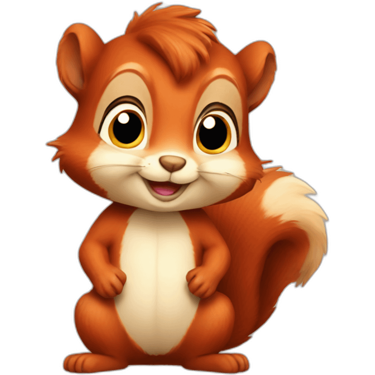 Cute red squirrel emoji