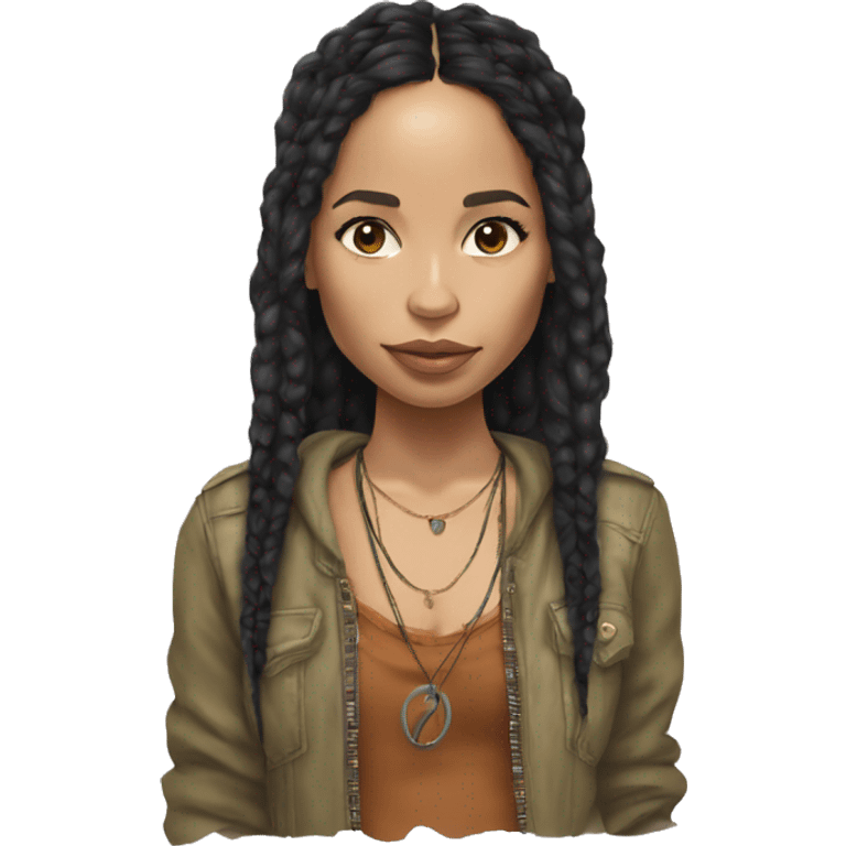 Zoe Kravitz, Portrait, Hippie Clothes emoji