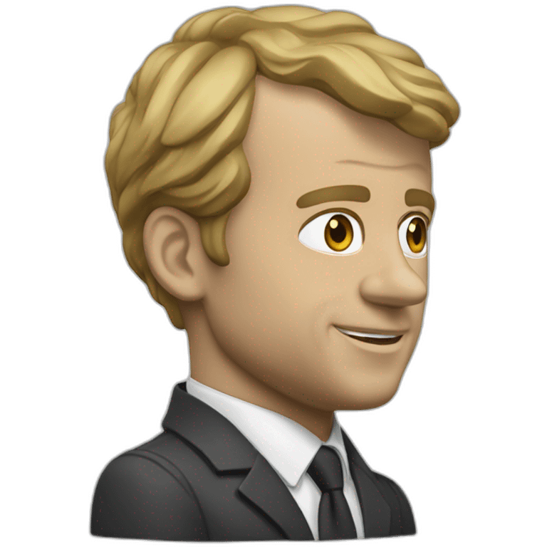 Une statue d'Emmanuel Macron emoji