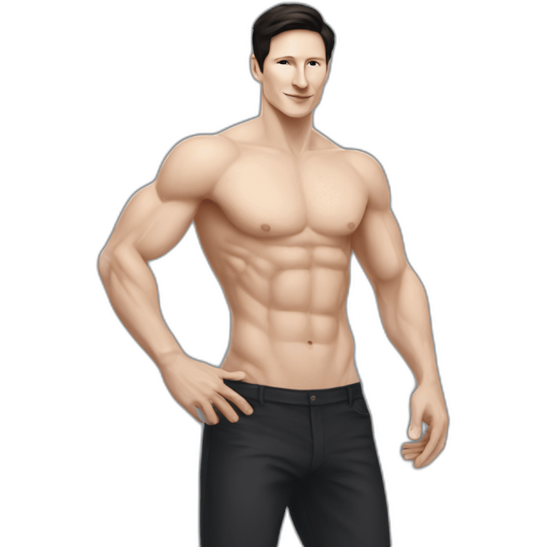 Pavel Durov with muscles emoji