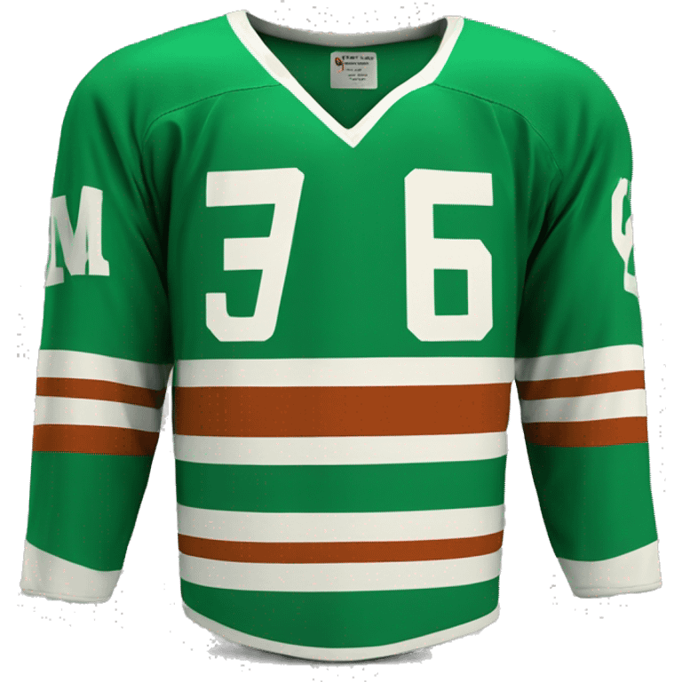 vintage hockey jersey green color no stick emoji