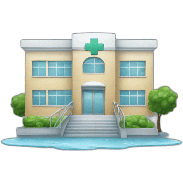 Hospital lluvia emoji