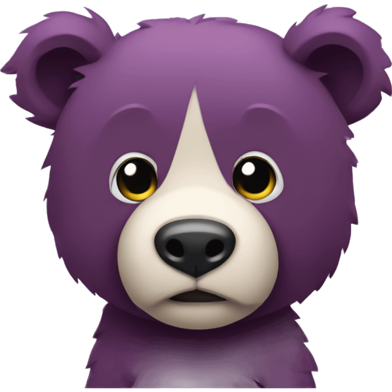 oso tierno de peluche morado emoji