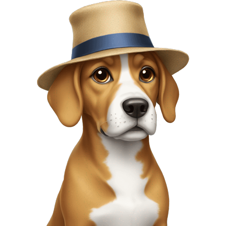 Dog with hat emoji