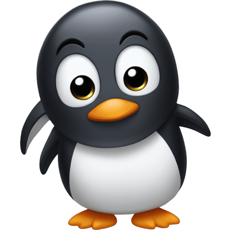 Penguin losing hair emoji