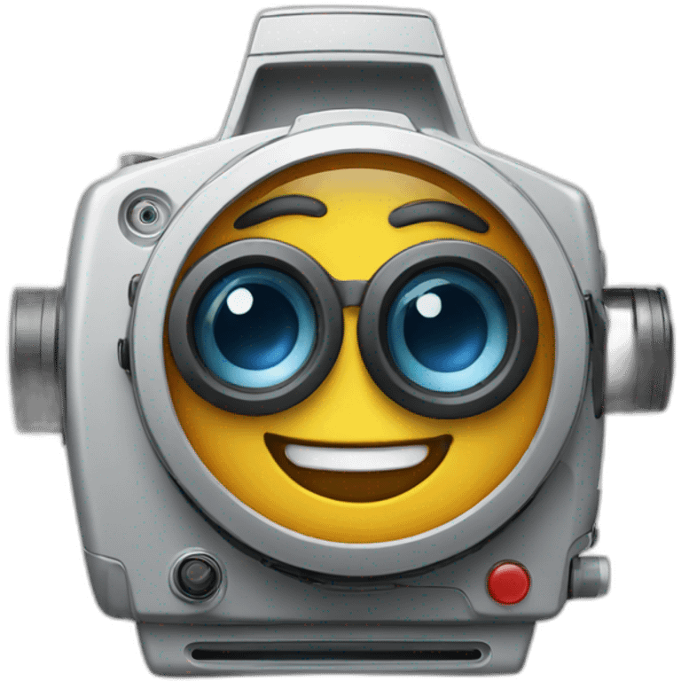 Happy intelligent camera emoji