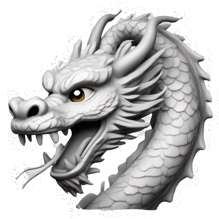 chinese dragon no color emoji