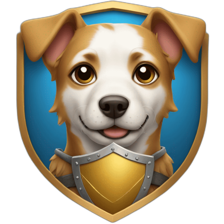 Dog with shield  emoji