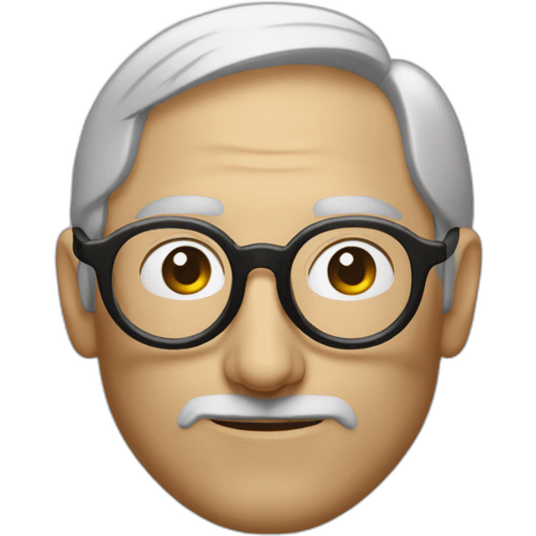 Steve Jobs with round glasses emoji