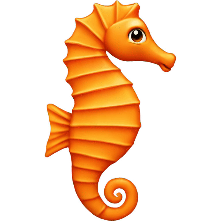 A sea horse looking right that's completely orange emoji