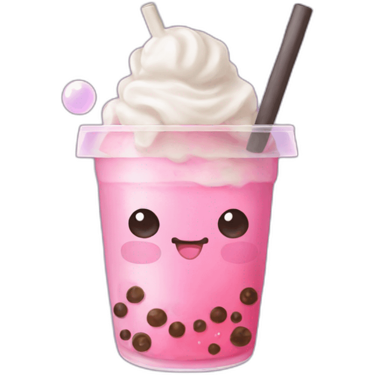 kawaii bubble tea emoji