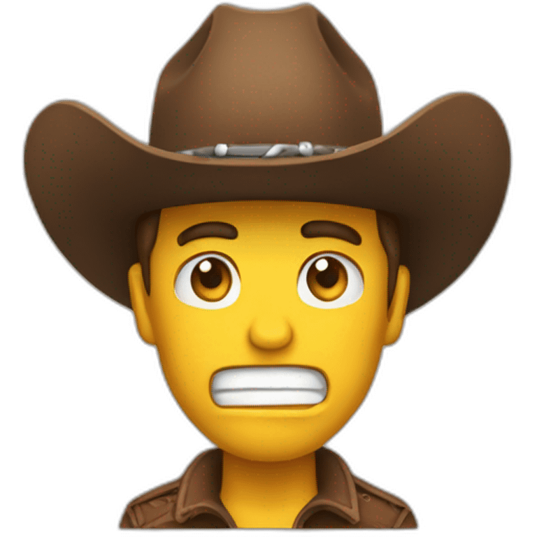 panicking emoji cowboy emoji