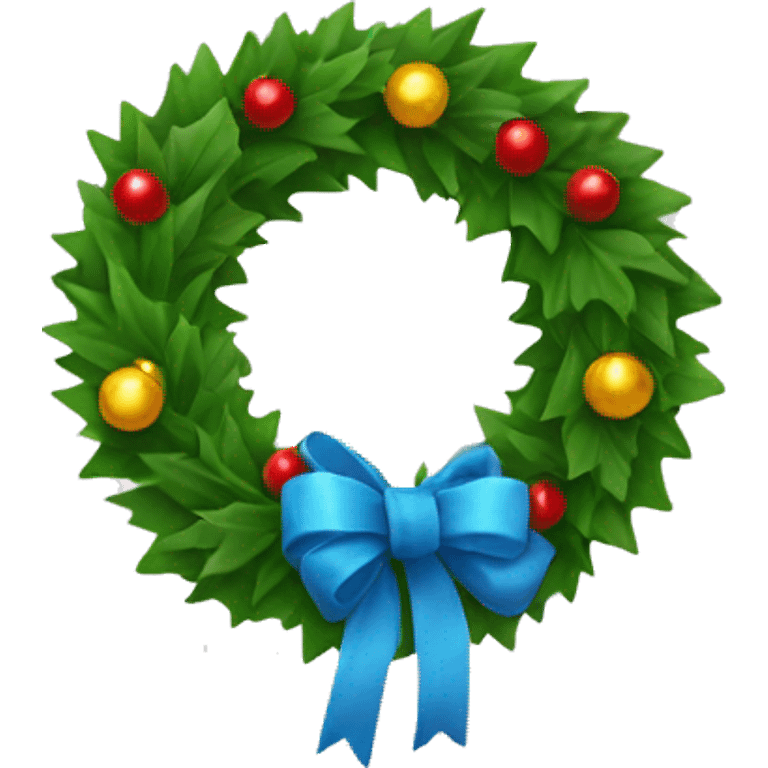 Christmas wreath emoji