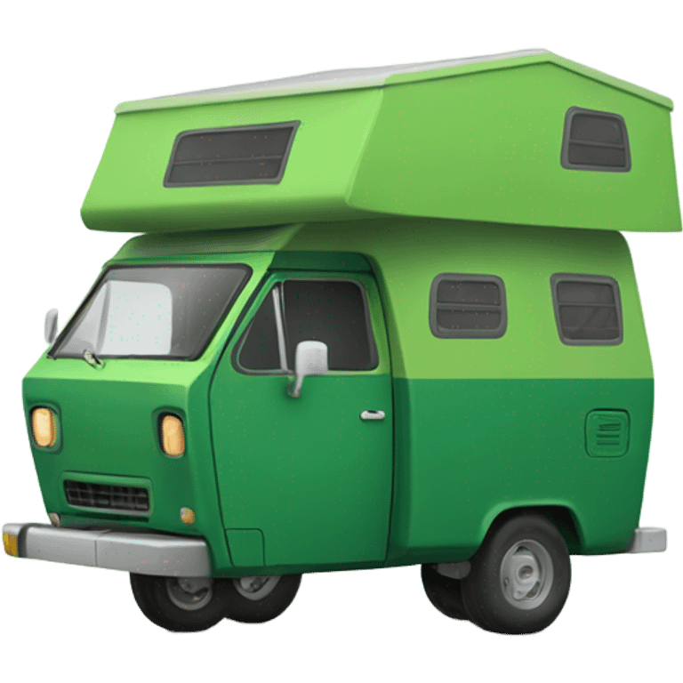 Green square-drop camper emoji