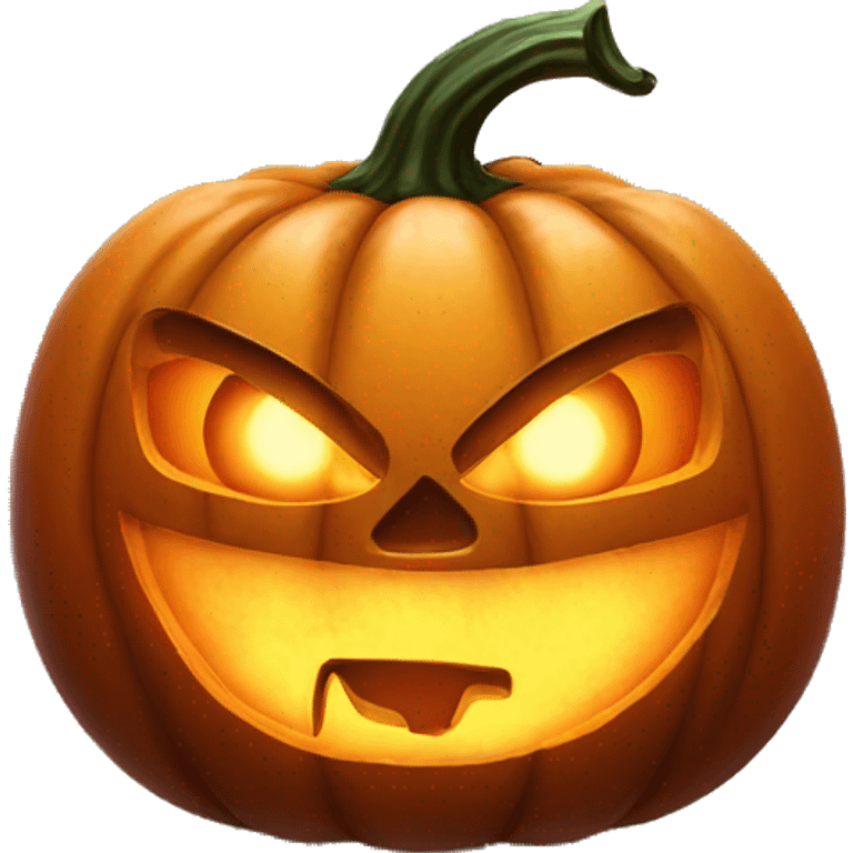 Scary glowing Jack-o-lantern emoji