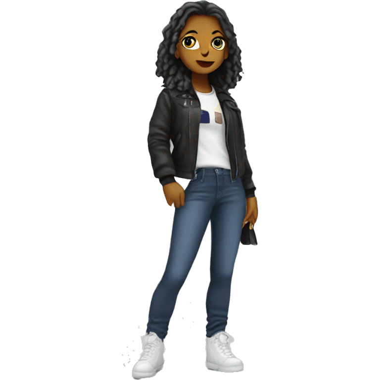 cool girl in urban setting emoji