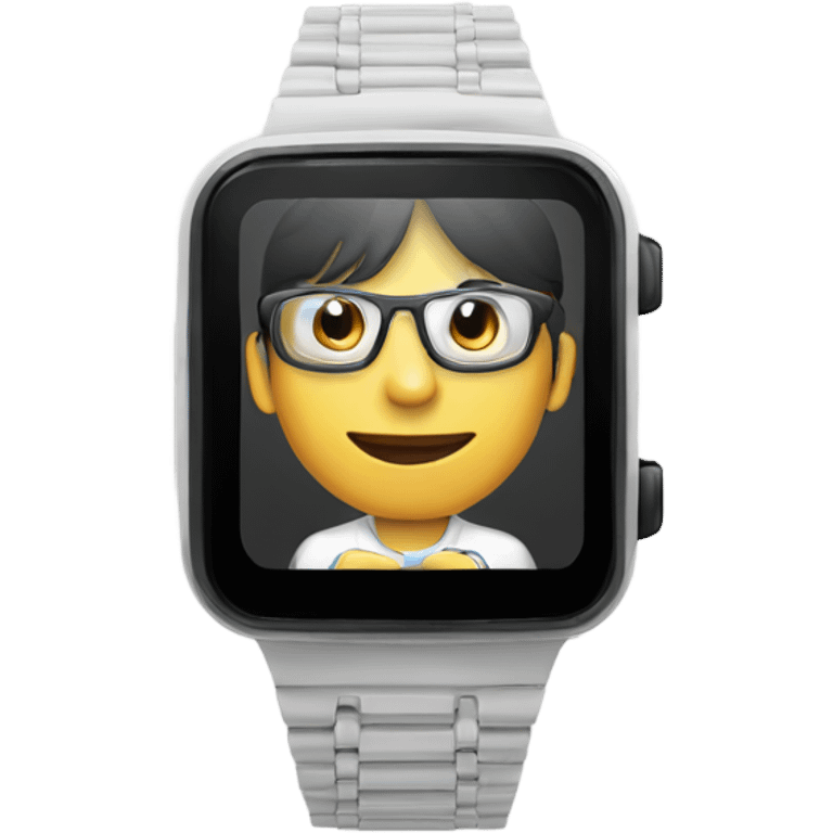 AI watch with virtual teacher emoji