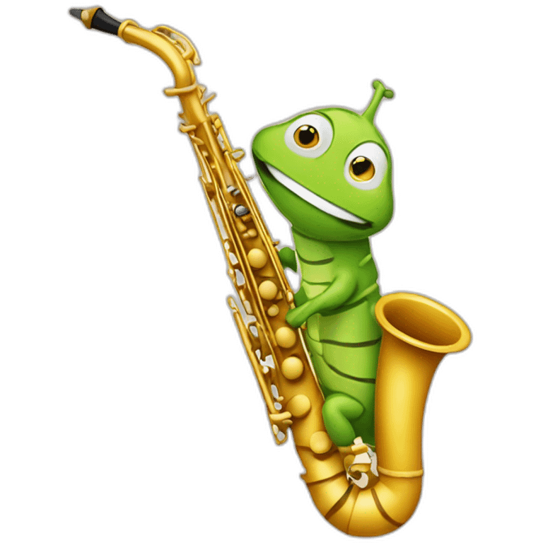 caterpila with a saxophone  emoji