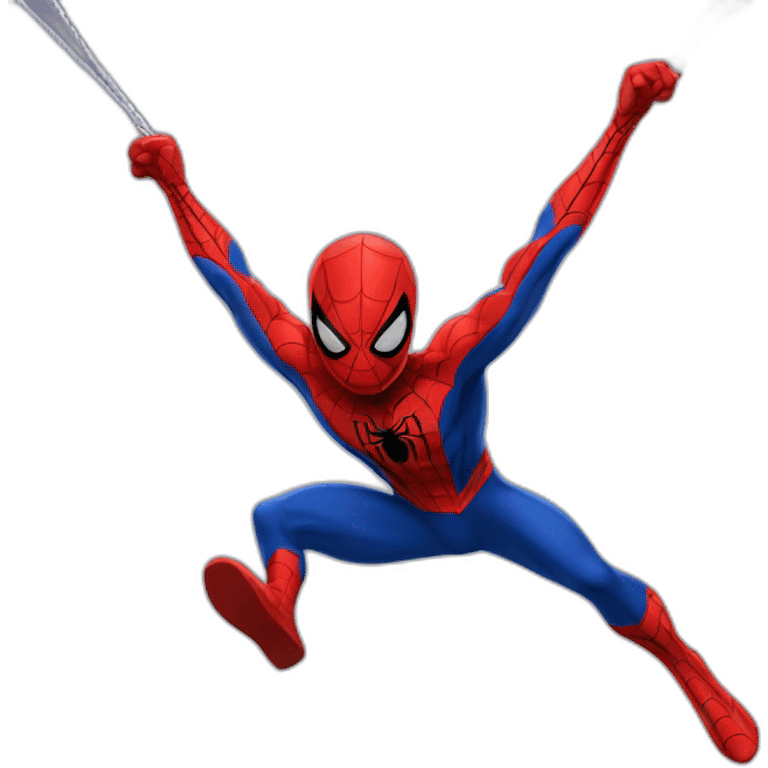 Spiderman swinging emoji