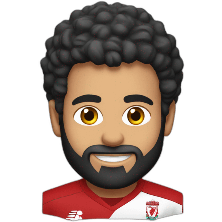 Muhammed salah in Liverpool shirt emoji