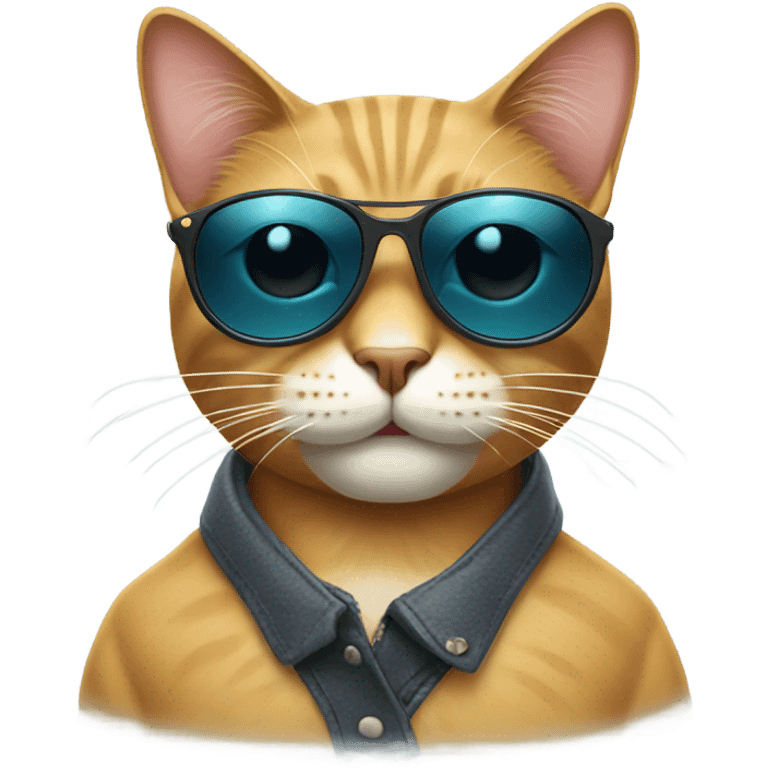 Cat with sunglasses emoji