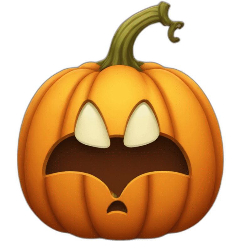 Sad pumpkin emoji