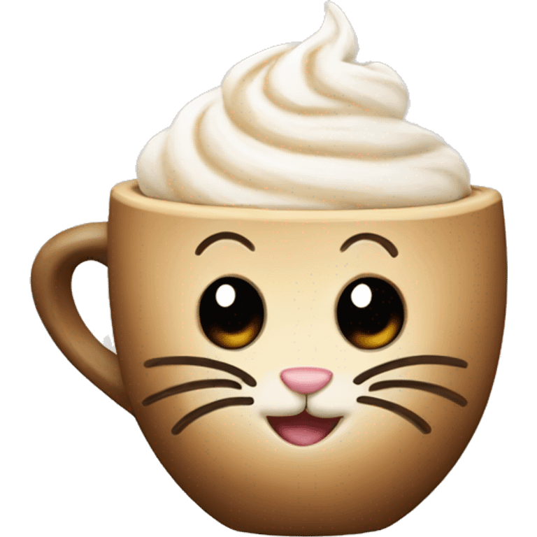 latte art mouse emoji