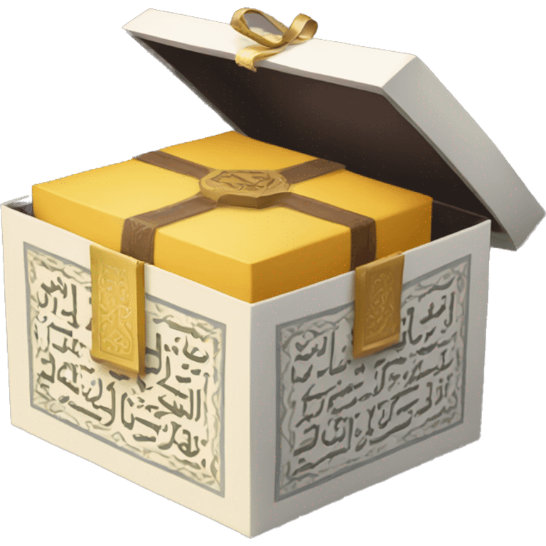 a surprise box with a quran inside emoji