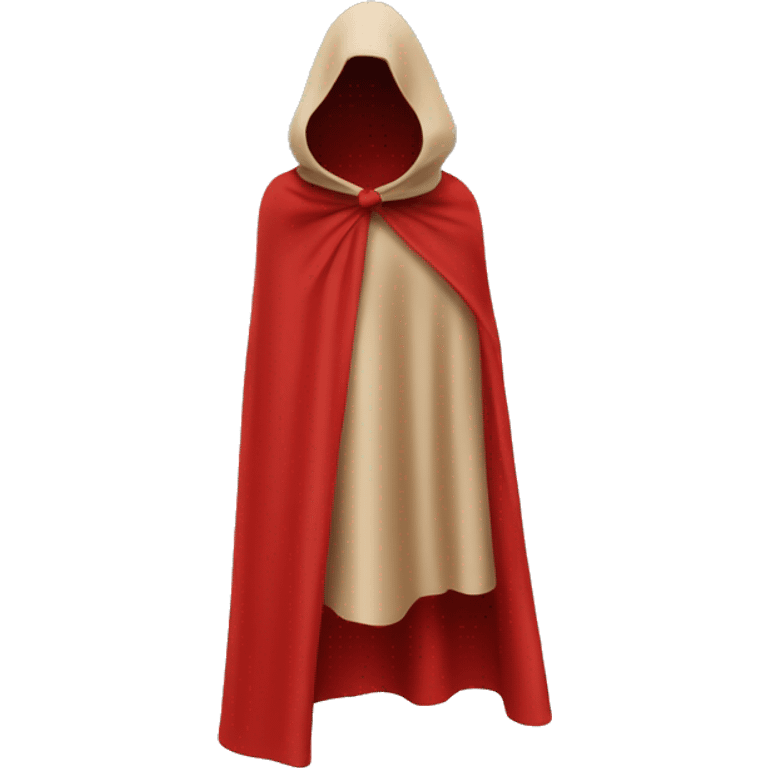 faceless beige mannequin flying red cape emoji