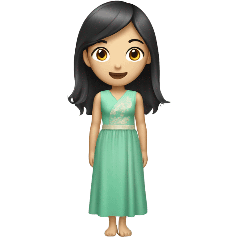 asian girl with dress  emoji