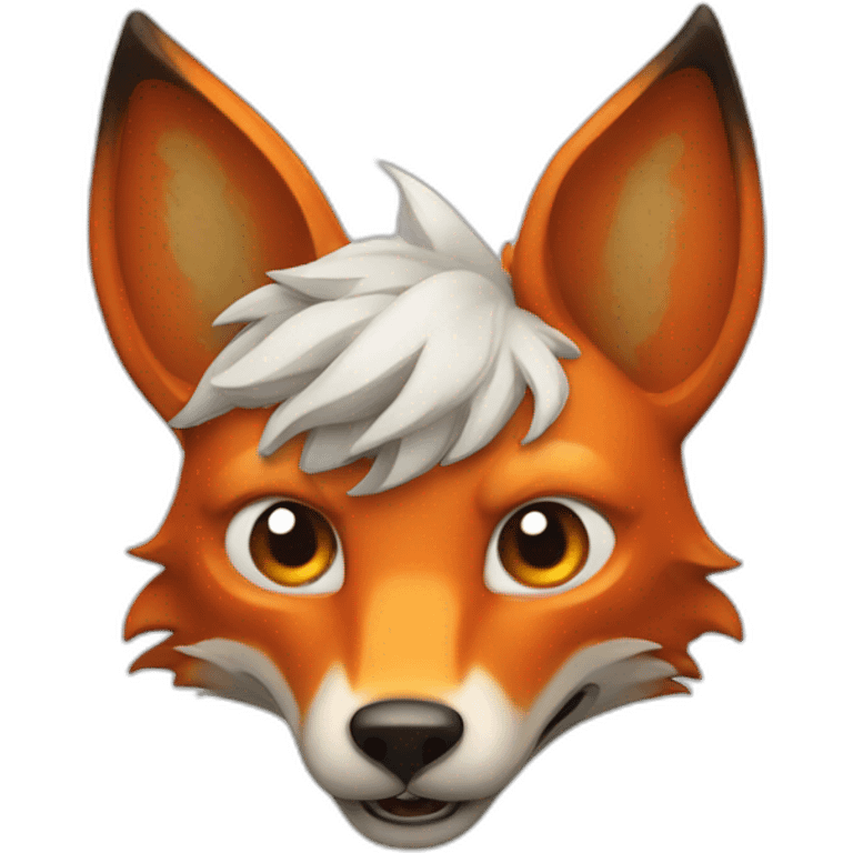 evil fox with horns emoji