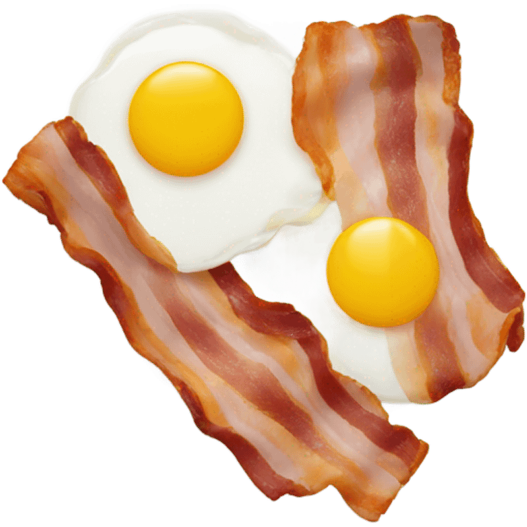 bacon and eggs on plate emoji