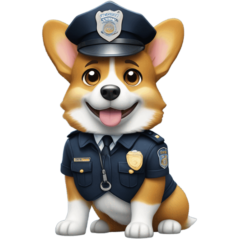 Corgi as police officer emoji