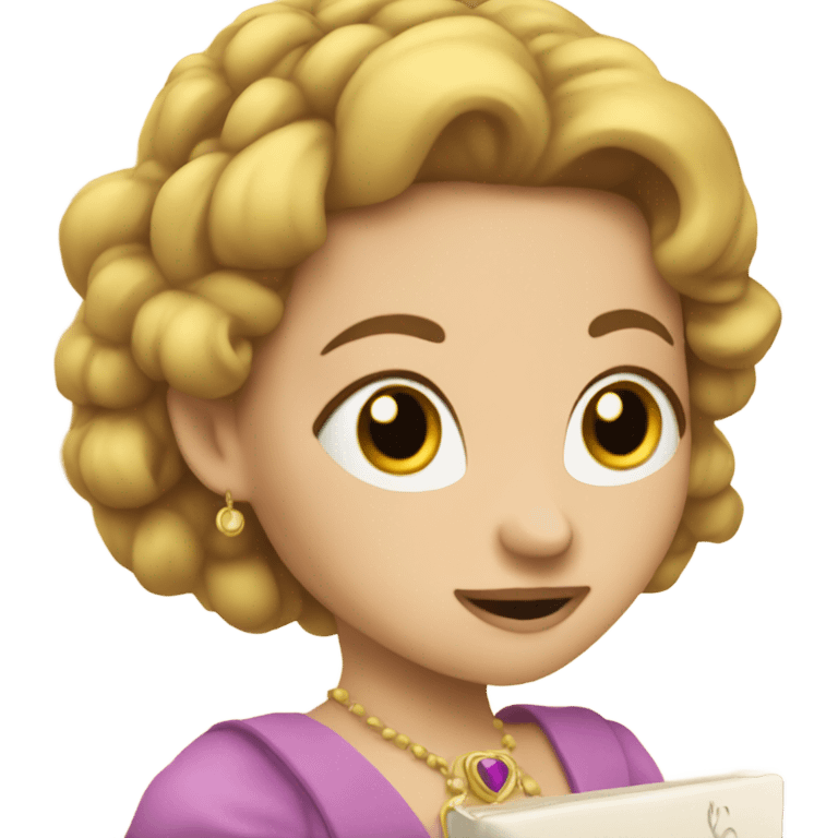 princess with a diary emoji