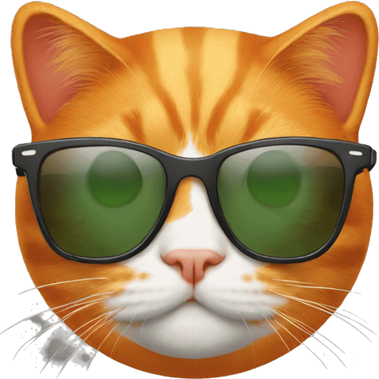 Orange cat with sunglasses emoji