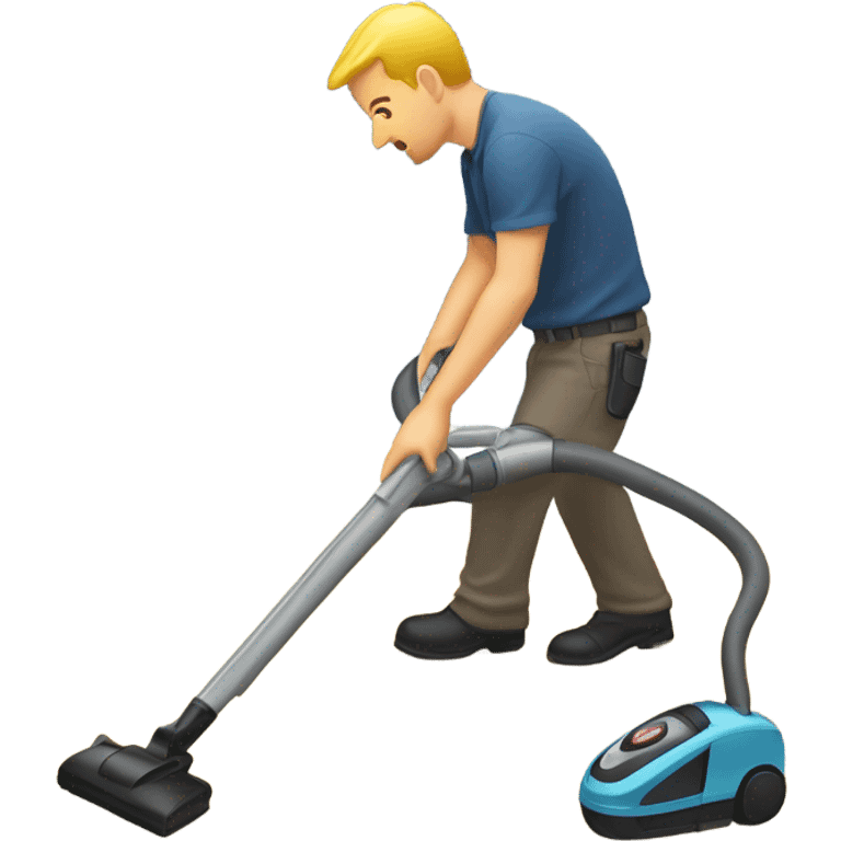 Man vacuuming emoji