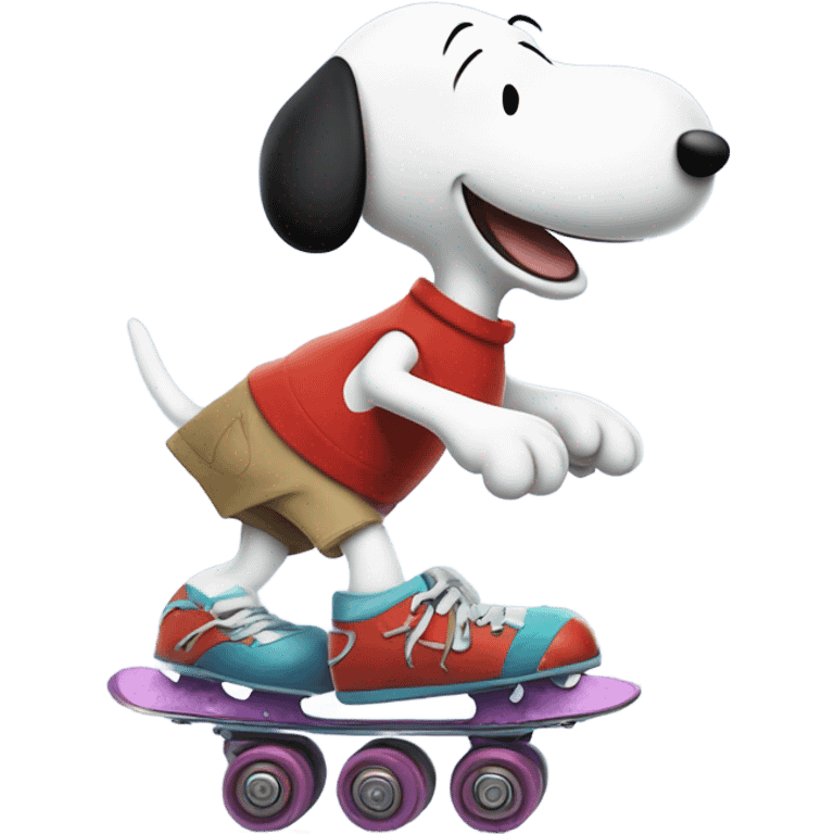 Snoopy on skates emoji