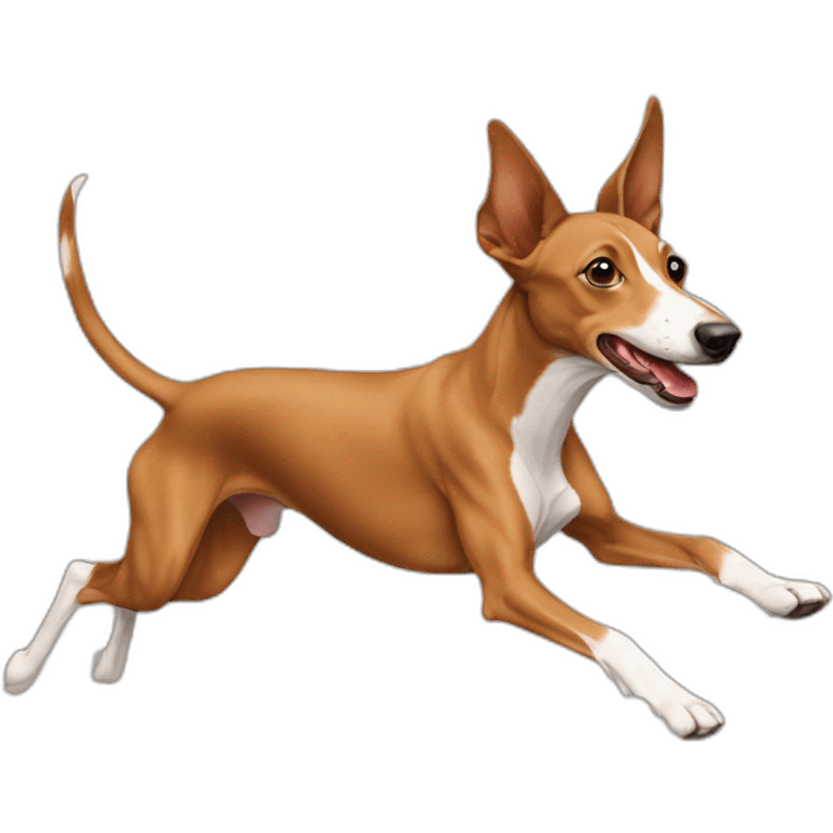 brown Podenco running emoji