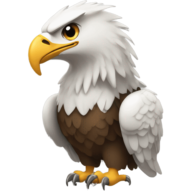 Eagle holding a football emoji