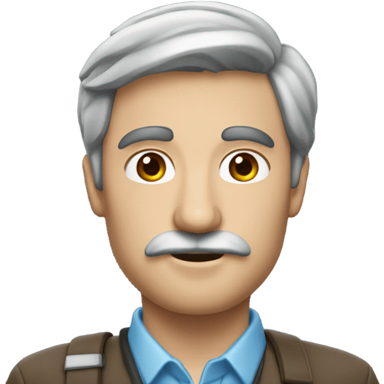 Brunette male geophysicist with darker moustache  emoji