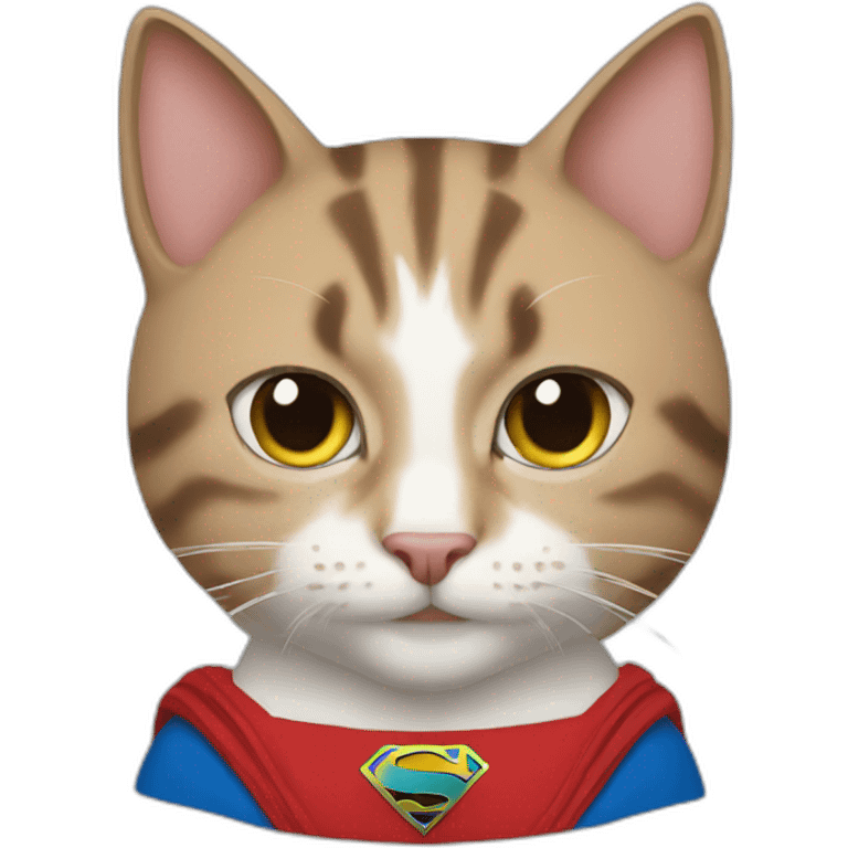 Make a emoji that combines a cat with Superman emoji