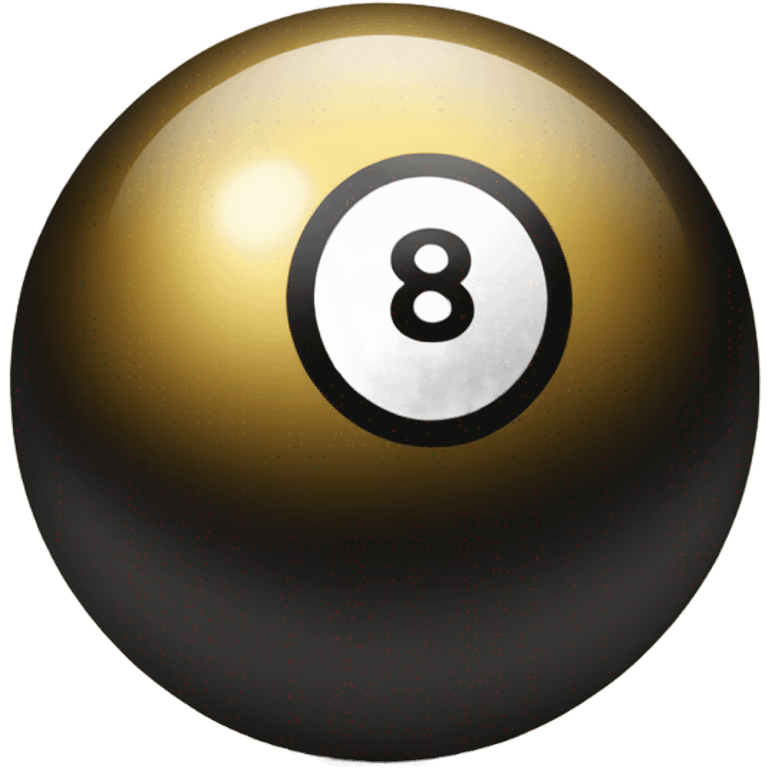 Golden 8-ball emoji