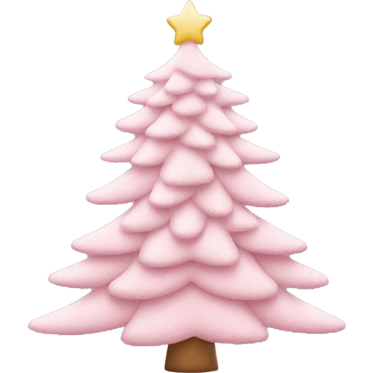 pastel pink christmas tree emoji