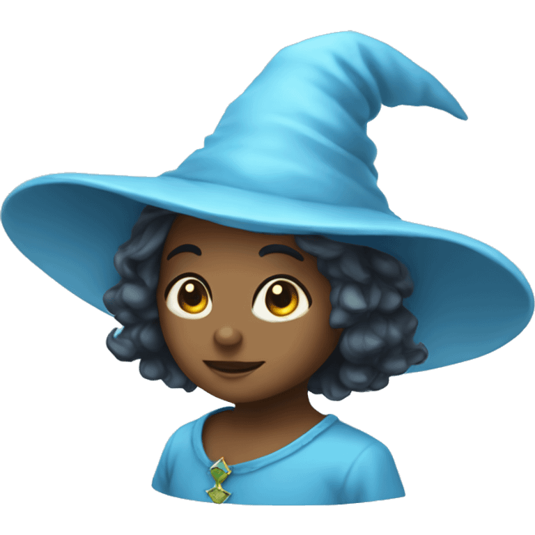 baby blue witch hat  emoji