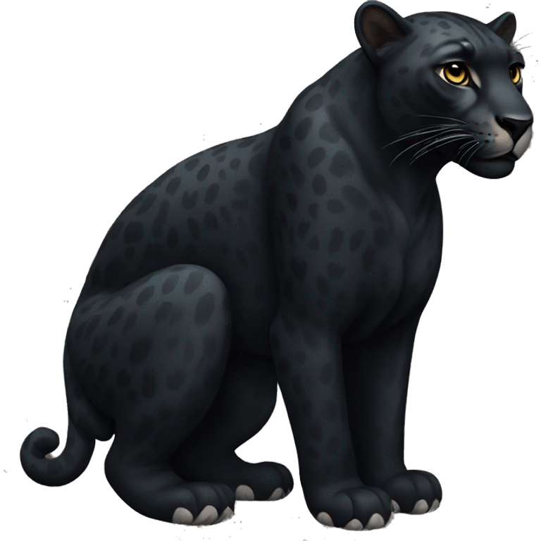 winged black jaguar emoji