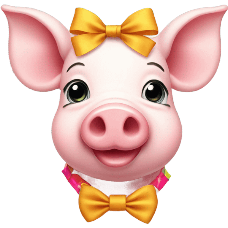 Pig With bow emoji